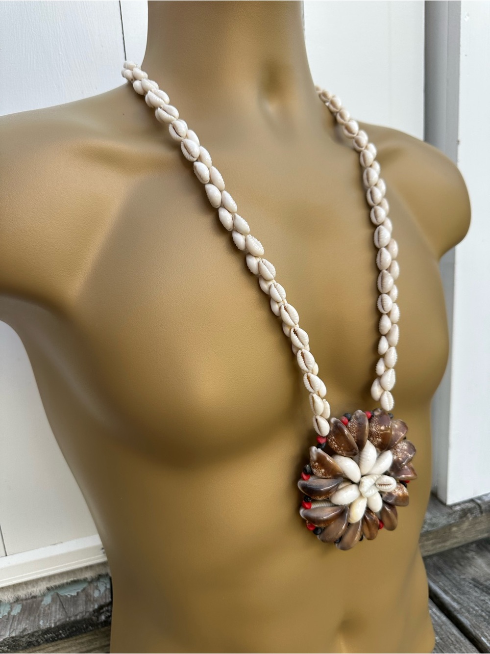 Hidden Fire Shell Pendant Necklace